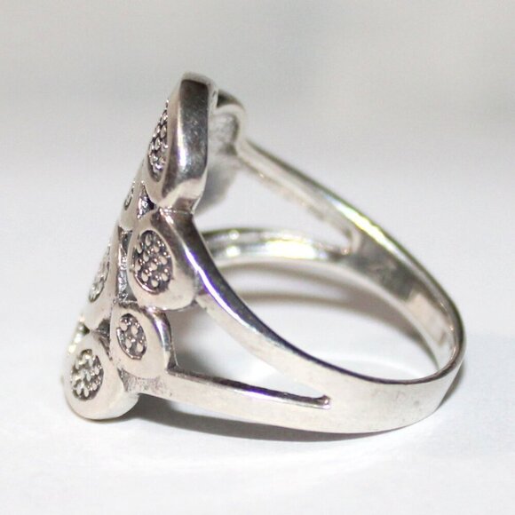 Sterling Silver Abstract Modern Geometric Ring - Picture 4 of 7